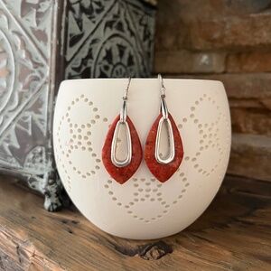 SILPADA Red Coral Earrings W1982 (Retired)